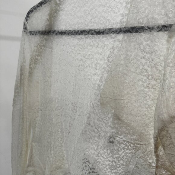 House of CB LEALA IVORY FLORAL LACE TRIM TOP Size XL - Picture 5 of 5